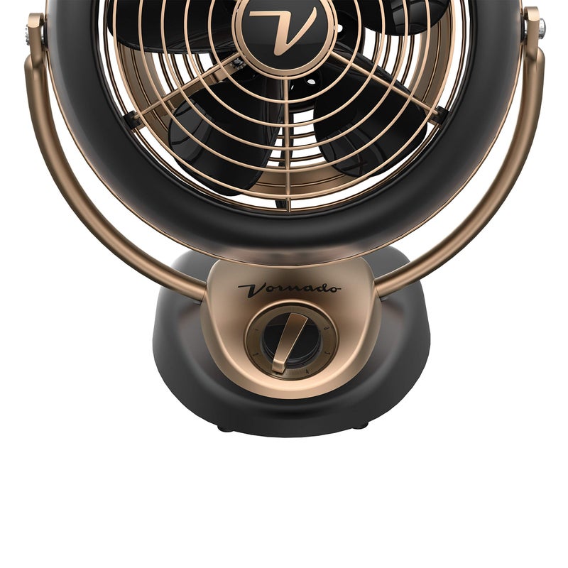 Vornado VFANâ„¢ Alchemy Vintage Fan | Retro Metal Air Circulator for Cooling & Decor | 5 Speeds, Adjustable Tilt | Gunmetal - Image 3