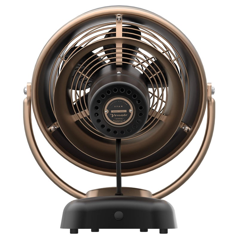 Vornado VFANâ„¢ Alchemy Vintage Fan | Retro Metal Air Circulator for Cooling & Decor | 5 Speeds, Adjustable Tilt | Gunmetal - Image 4