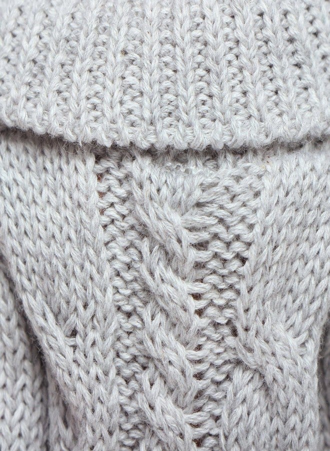 BJDBUS Winter Turtleneck Sweater Clothes for 11.5 inch Girl Doll Accessories (Grey) - Image 5