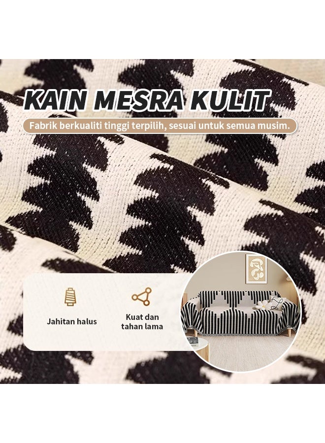 DUNELIFE 180*300cm Nordic Jacquard Covers for Sofa, Bohemian Wo-seater Sofa Cover, Machine Washable Slipcovers, Wrinkle-Resistant Dirt-resistant, For Families With Pets And Children - Image 3