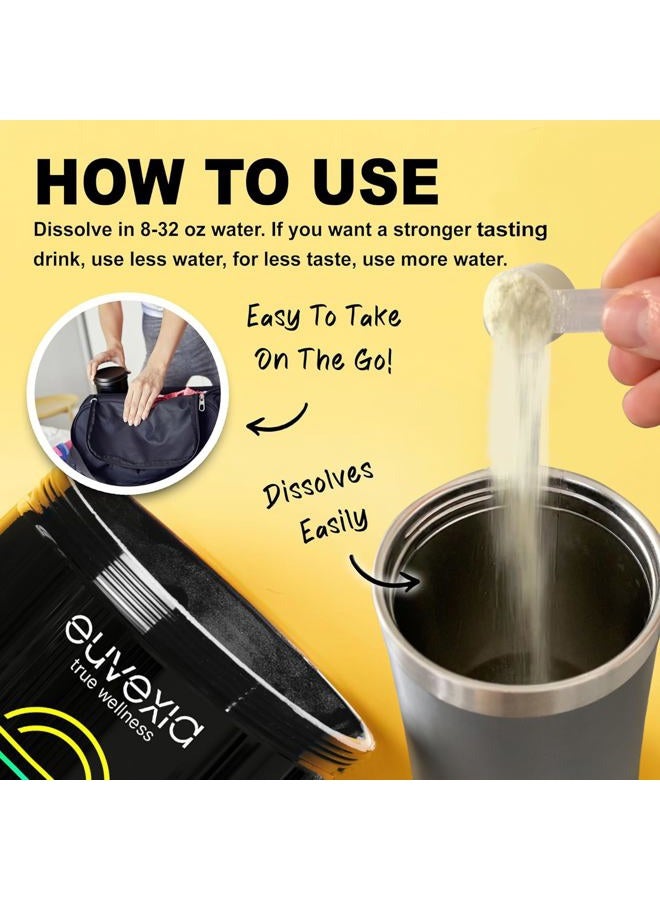 Euvexia مسحوق الكهارل euLyte بدون سكر (90 حصة) صوديوم كالسيوم بوتاسيوم مغنيسيوم معادن نادرة زنك منغنيز مشروب ترطيب خالي من السكر كيتو صيام بواسطة الدكتور ستين إيكبرغ - Image 5