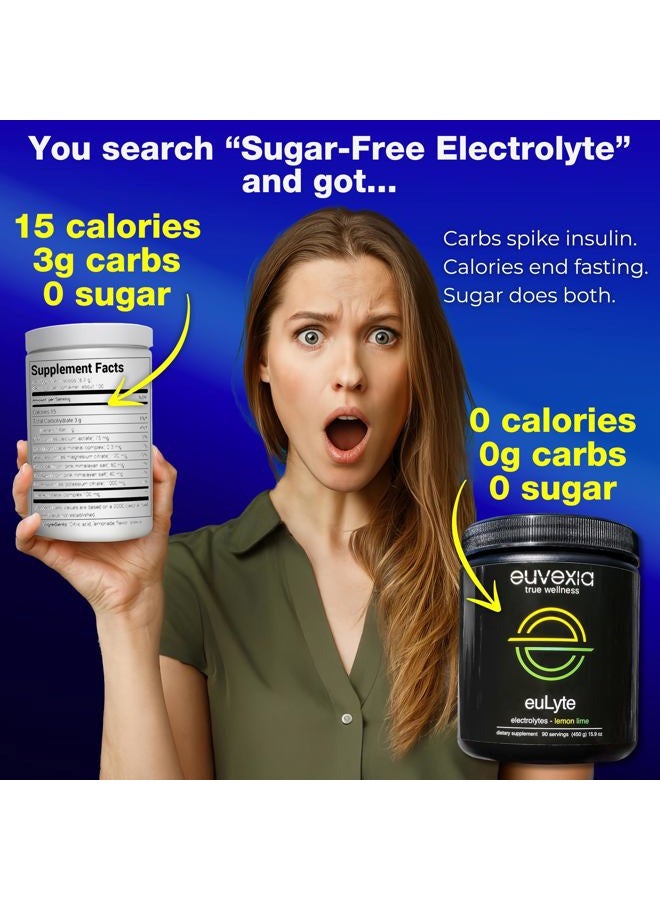 Euvexia مسحوق الكهارل euLyte بدون سكر (90 حصة) صوديوم كالسيوم بوتاسيوم مغنيسيوم معادن نادرة زنك منغنيز مشروب ترطيب خالي من السكر كيتو صيام بواسطة الدكتور ستين إيكبرغ - Image 3