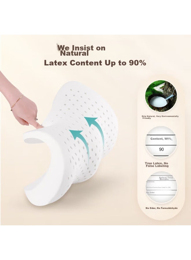 ICAROOM Aichewu Natural Latex Car Headrest, In-car Headrest, Car Neck Pillow, Car Head And Neck Support Pillow - Image 3