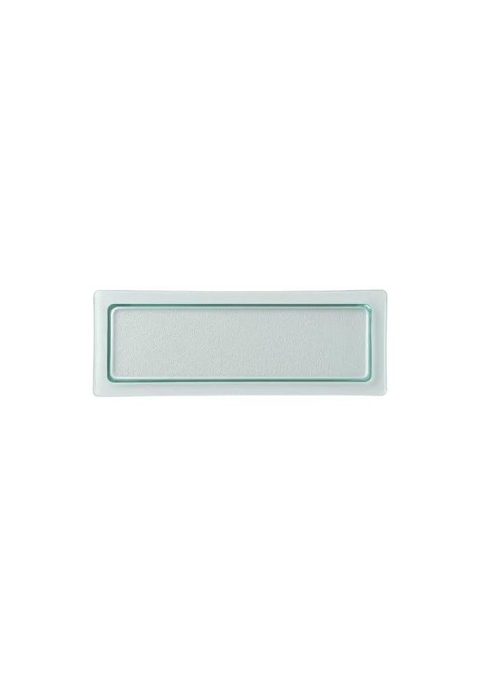 BS B&S Rectangular Glass Tray 43x13.5 cm Clear Glass Serving Platter for Appetizers, Snacks, Desserts, Table Decor Elegant & Durable Display Dish for Home or Events (52 * 17.5 CM) - Image 1