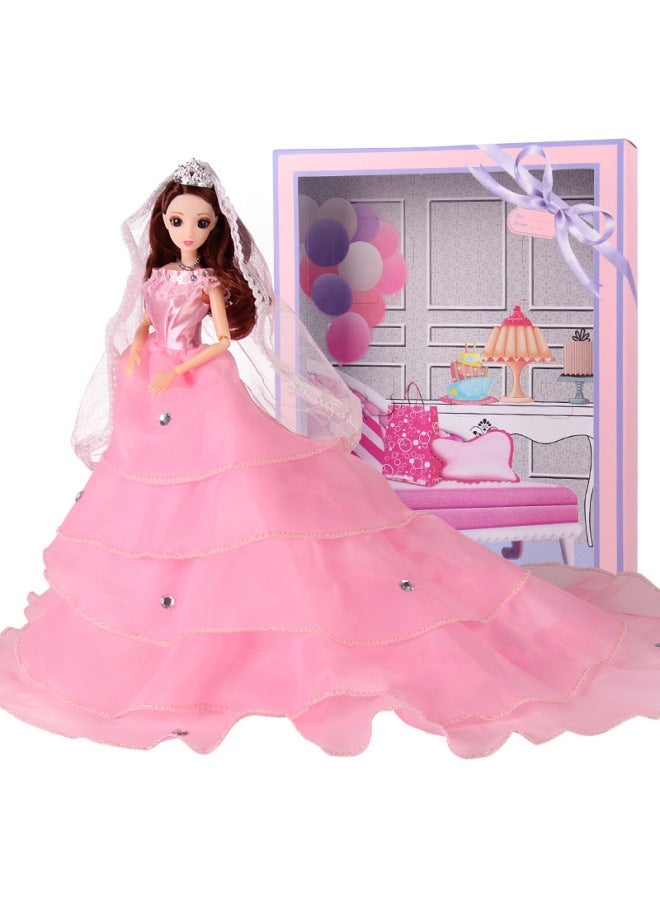 Talking Bobby Doll Doll Girl Children's Play House Toy Princess Doll Wedding Dress Gift Set-Color:Mixed Delivery -5-dimensional Eyelash Doll (can Sing And Tell Stories) - Image 2