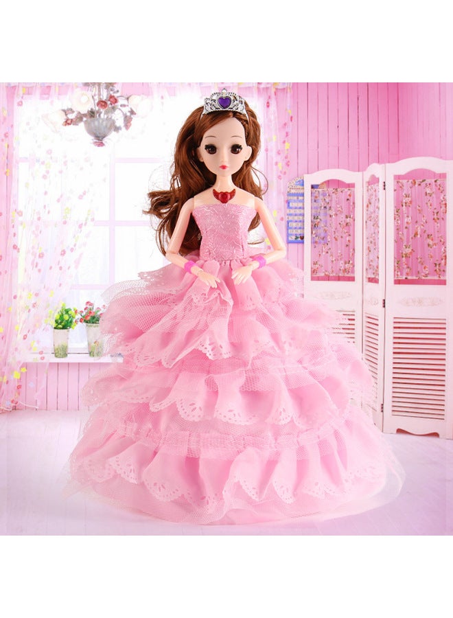 Talking Bobby Doll Doll Girl Children's Play House Toy Princess Doll Wedding Dress Gift Set-Color:Mixed Delivery -5-dimensional Eyelash Doll (can Sing And Tell Stories) - Image 4