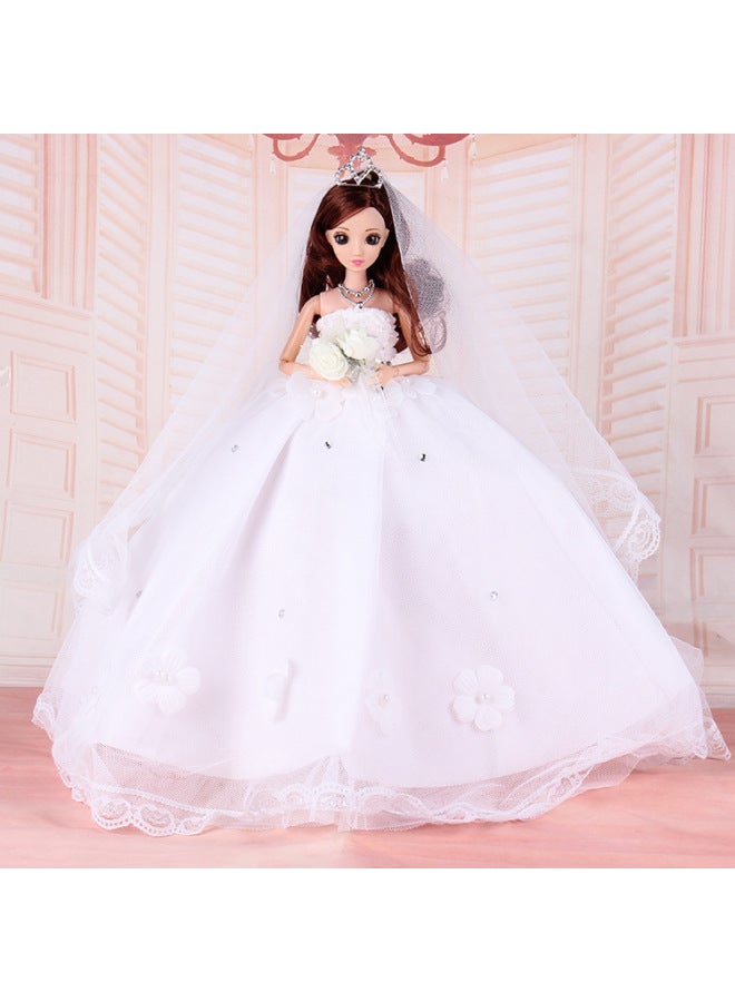 Talking Bobby Doll Doll Girl Children's Play House Toy Princess Doll Wedding Dress Gift Set-Color:Mixed Delivery -5-dimensional Eyelash Doll (can Sing And Tell Stories) - Image 1