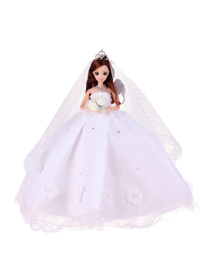 Talking Bobby Doll Doll Girl Children's Play House Toy Princess Doll Wedding Dress Gift Set-Color:Mixed Delivery -5-dimensional Eyelash Doll (can Sing And Tell Stories) - Image 5