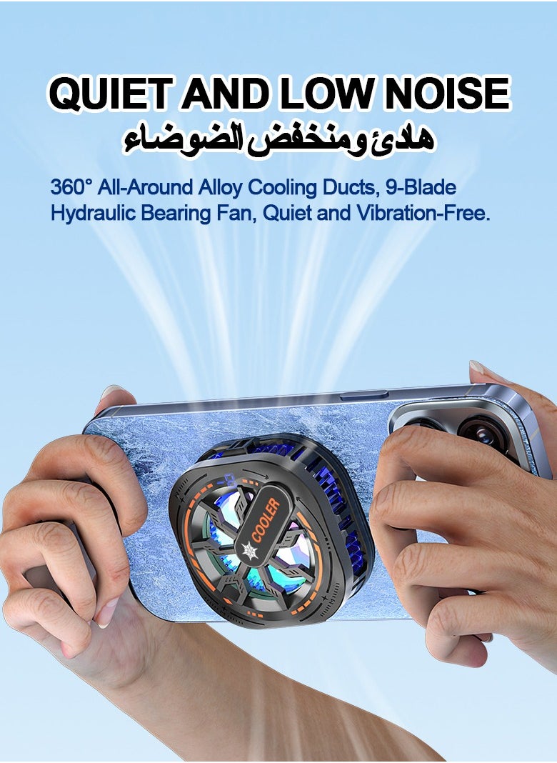 linkship Mobile Phone Cooler for Gaming & Streaming – 5-Second Instant Cooling, Magnetic & Clip-On Design, Temperature Display, Compatible with iPhone Series, Android, iPad, and Tablets  - Image 2