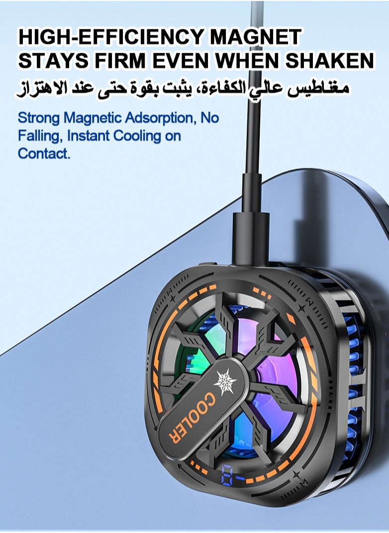 linkship Mobile Phone Cooler for Gaming & Streaming – 5-Second Instant Cooling, Magnetic & Clip-On Design, Temperature Display, Compatible with iPhone Series, Android, iPad, and Tablets  - Image 3