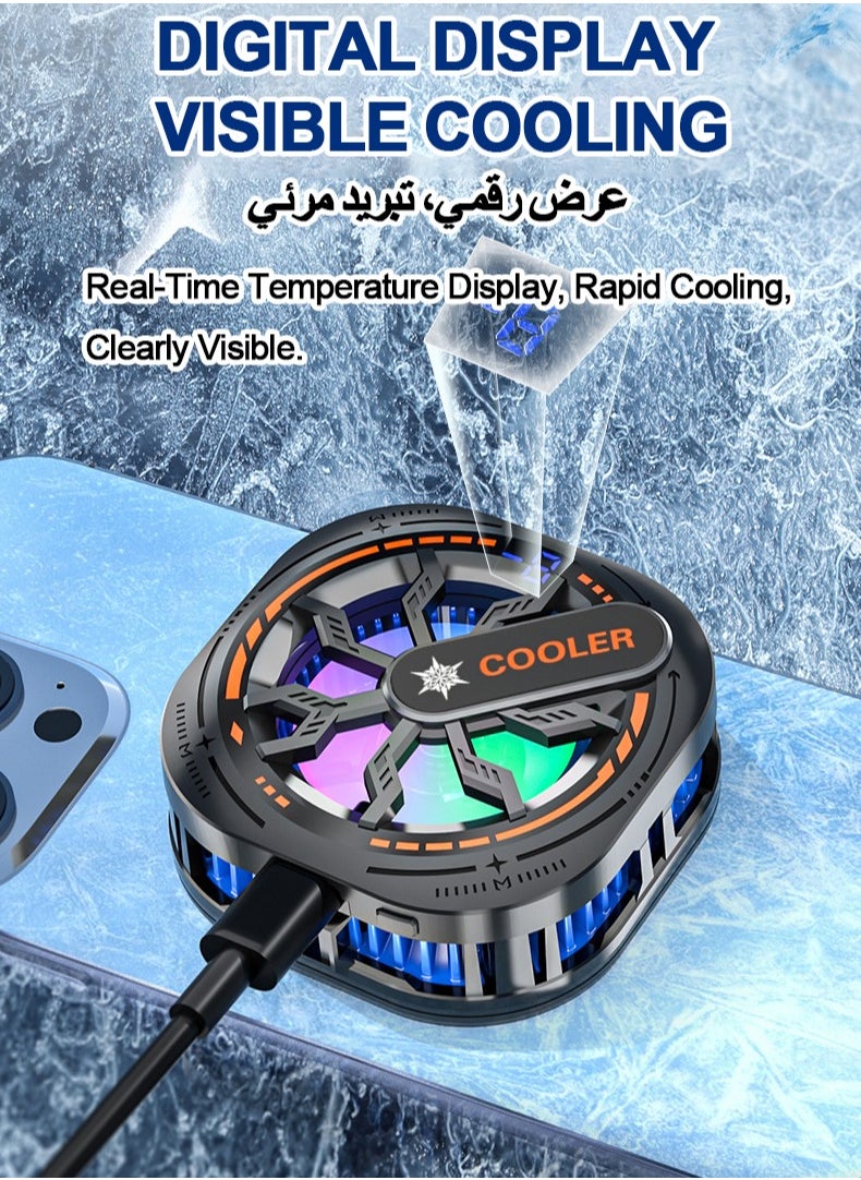 linkship Mobile Phone Cooler for Gaming & Streaming – 5-Second Instant Cooling, Magnetic & Clip-On Design, Temperature Display, Compatible with iPhone Series, Android, iPad, and Tablets  - Image 5