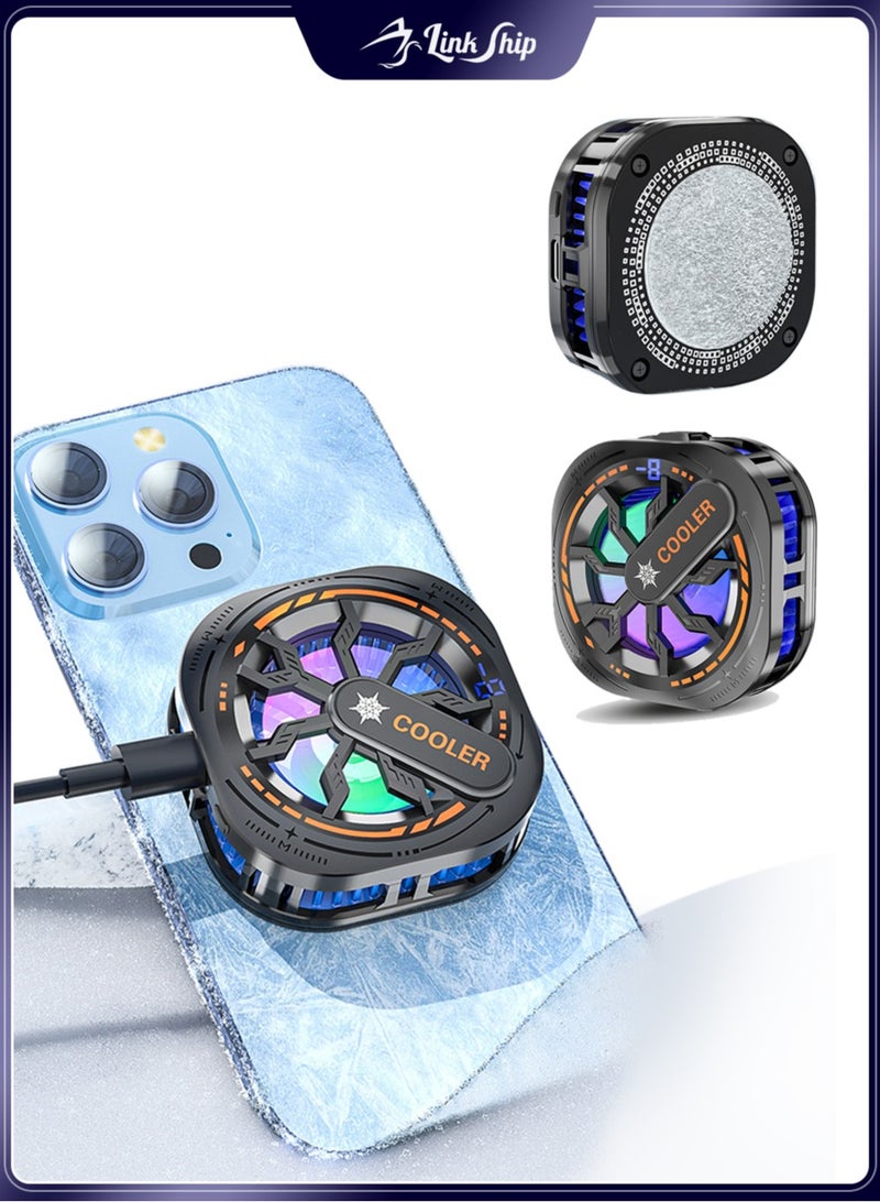 linkship Mobile Phone Cooler for Gaming & Streaming – 5-Second Instant Cooling, Magnetic & Clip-On Design, Temperature Display, Compatible with iPhone Series, Android, iPad, and Tablets - Image 1