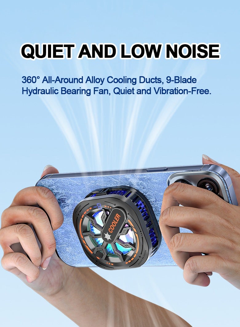 linkship Mobile Phone Cooler for Gaming & Streaming – 5-Second Instant Cooling, Magnetic & Clip-On Design, Temperature Display, Compatible with iPhone Series, Android, iPad, and Tablets - Image 2