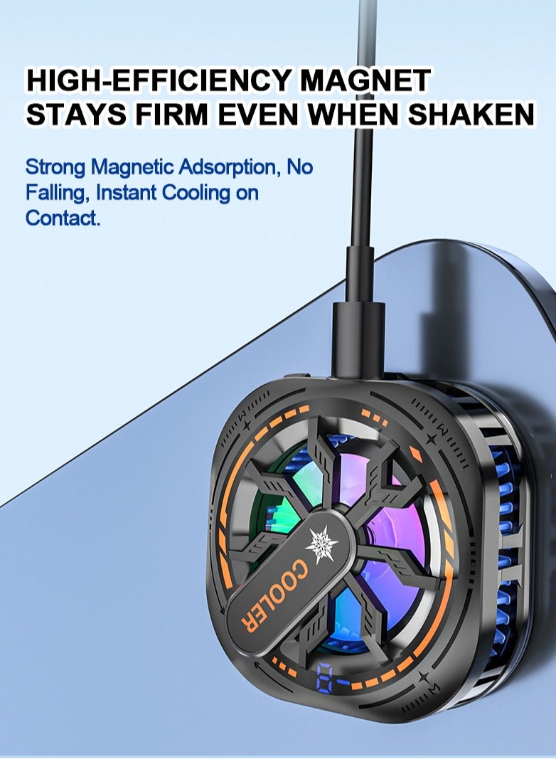 linkship Mobile Phone Cooler for Gaming & Streaming – 5-Second Instant Cooling, Magnetic & Clip-On Design, Temperature Display, Compatible with iPhone Series, Android, iPad, and Tablets - Image 3