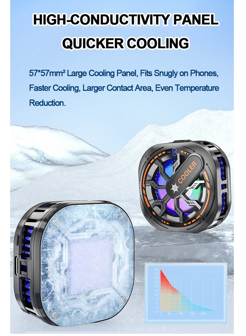 linkship Mobile Phone Cooler for Gaming & Streaming – 5-Second Instant Cooling, Magnetic & Clip-On Design, Temperature Display, Compatible with iPhone Series, Android, iPad, and Tablets - Image 4