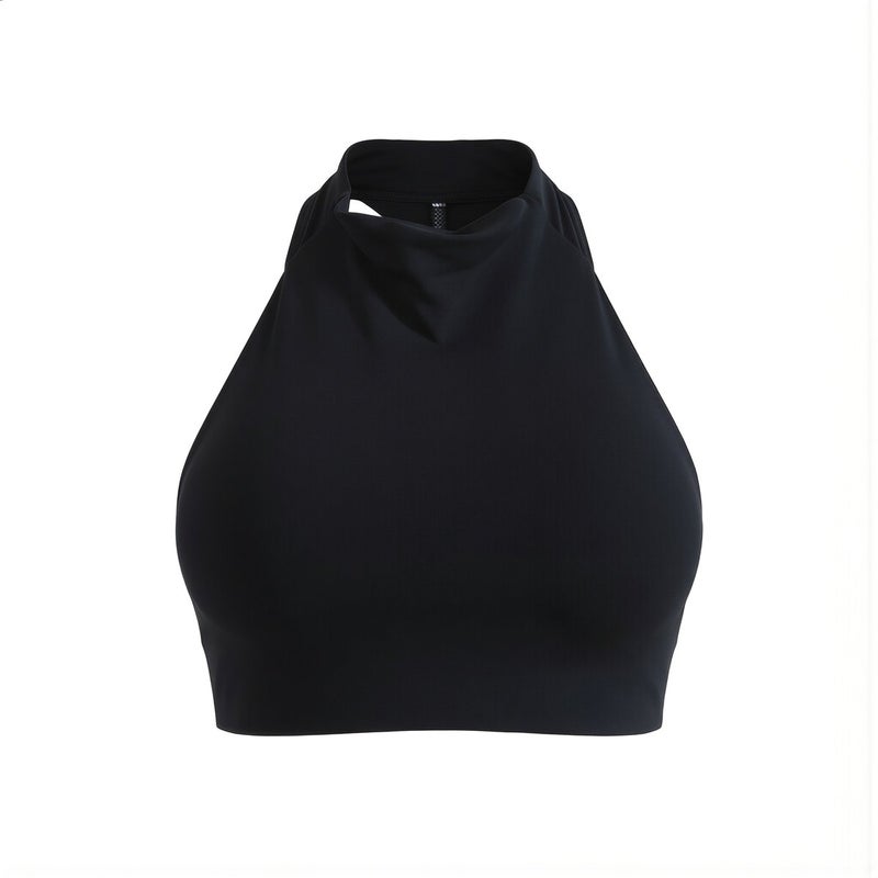 Sports Bra for Women High Neck Seamless Padded Workout Yoga Top Activewear - Image 1