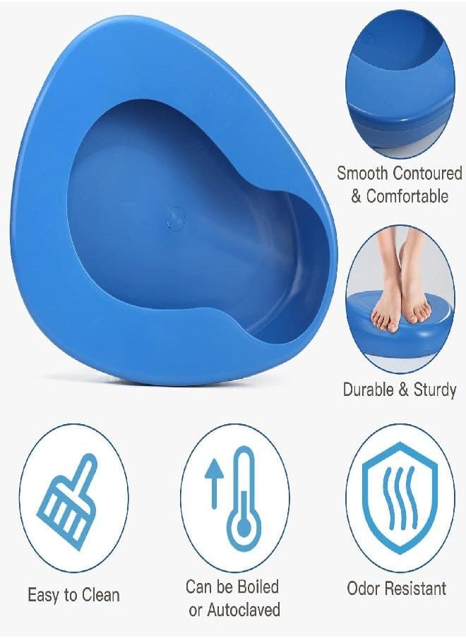 ONEDONE ONEDONE Bed Pan Set with 20 Pack Disposable Liners and Super Absorbent Pads -Heavy Duty Bedpan for Elderly Women and Men  - Image 5