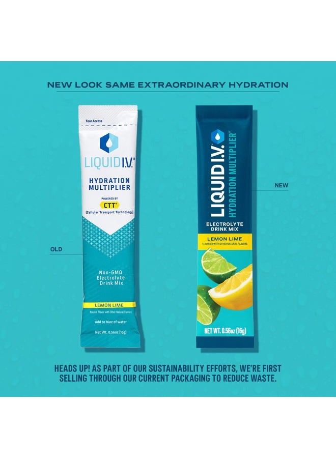 Liquid I.V. ® مضاعف الترطيب - مجموعة متنوعة - ليمون ليم، فاكهة العاطفة، فراولة، مشروب استوائي | مسحوق مشروب إلكتروليت | 1 عبوة (16 حصة) - Image 2