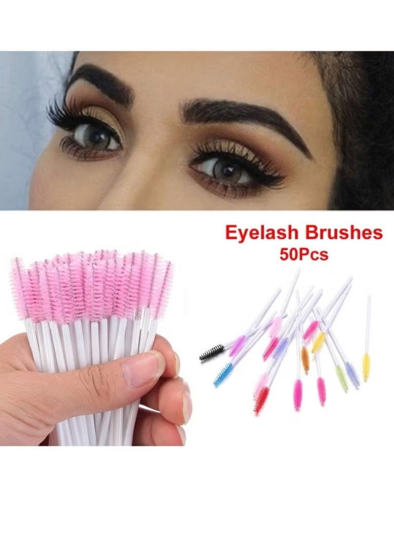 Generic 50pcs Disposable Eyelash Brush Spiral Mascara MultiColor  - Image 2
