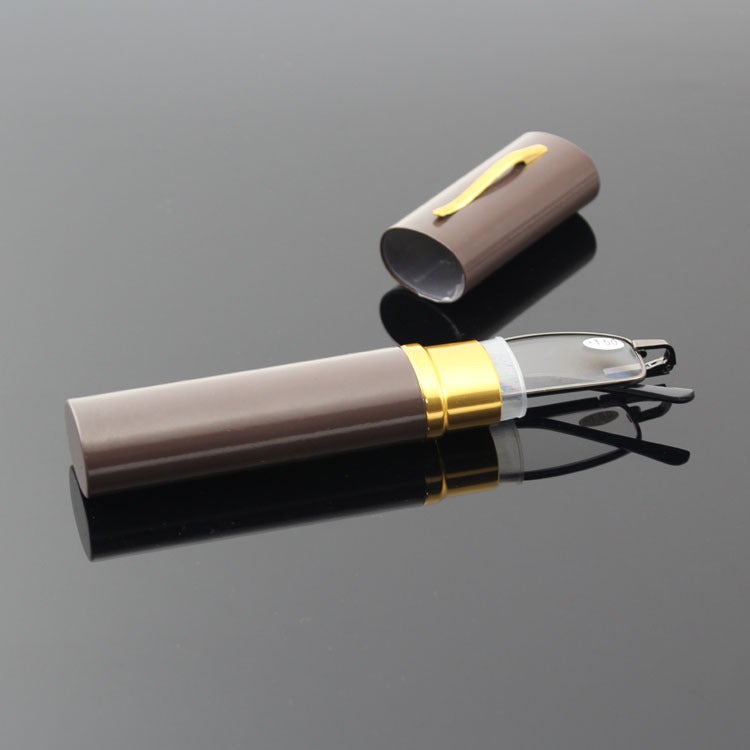 Generic Aluminum Pen Cartridge Presbyoscopic Glasses Metal Spring Foot Glasses Pen Cartridge Sunglasses Business Pen Cartridge Glasses for the Elderly 100 degrees 