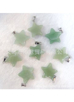 Generic Natural Stone Crystal Agate Pendant Necklace Star Green East Mausoleum 