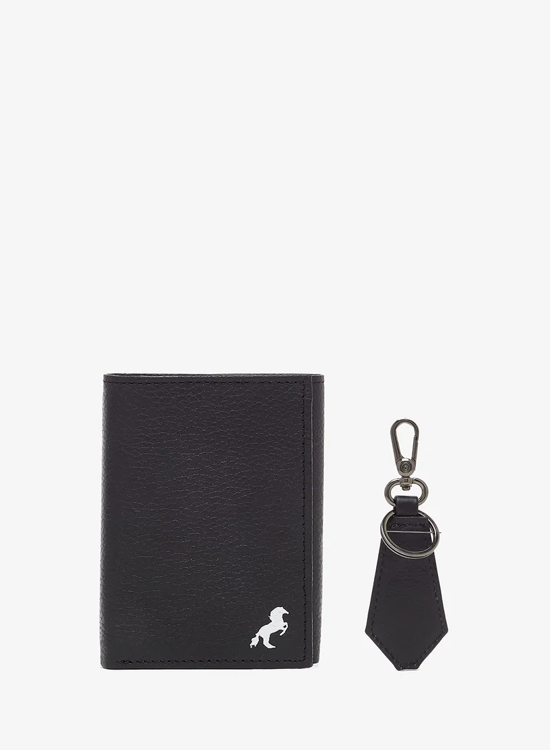 روبرت وود Genuine Leather Wallet, Card Holder And Key Chian Gift Set