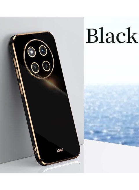 for Honor X9c 5G Case, Plating Soft Back Cover, Raised Full Camera Protection, Slim Thin TPU Mobile Phone Case for Honor X9c 5G, Black