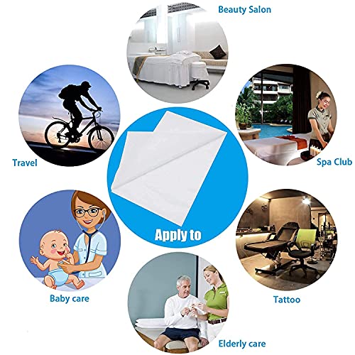 Calitate24 20pcs Disposable Bedsheets Fabric Non-Woven Spa Bed Sheets Massage Beauty Salon Table Cover Sheets Hospital Hotel Multi-Purpose Waterproof Bed Cover 31”x 67” - Image 5