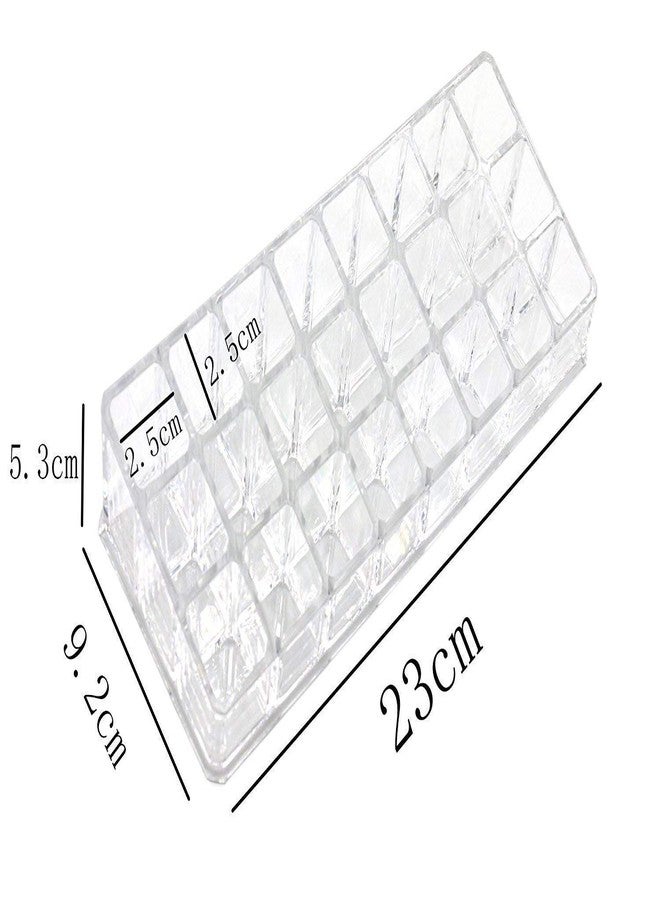 JAPTI Crystal Clear Cosmetic Make Up Lipstick Nail Paint Brush Pencil Pen Organizer Cosmetic Storage Holder Box (medium/acrylic) - Image 2