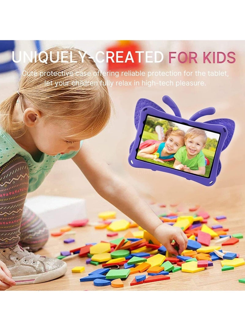 SmartGrist iPad 10 (10th Generation) Kids Case, iPad 10.9 (2022) Butterfly Case with Kickstand – Full-Body Drop Protective, Shockproof, Kid-Proof iPad Case (Purple) - Image 3