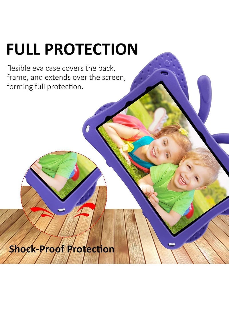 SmartGrist iPad 10 (10th Generation) Kids Case, iPad 10.9 (2022) Butterfly Case with Kickstand – Full-Body Drop Protective, Shockproof, Kid-Proof iPad Case (Purple) - Image 4