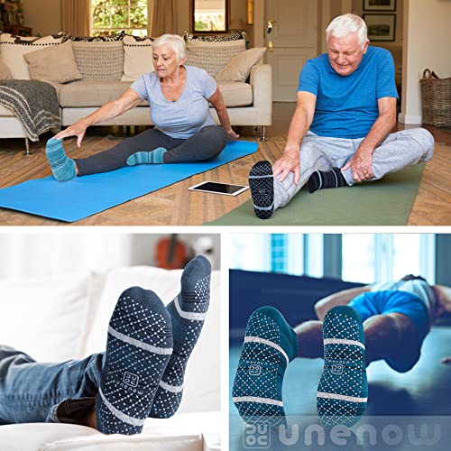 unenow Unisex Non Slip Socks with Grips Cushion for Yoga Pilates Barre Home & Hospital - Image 2