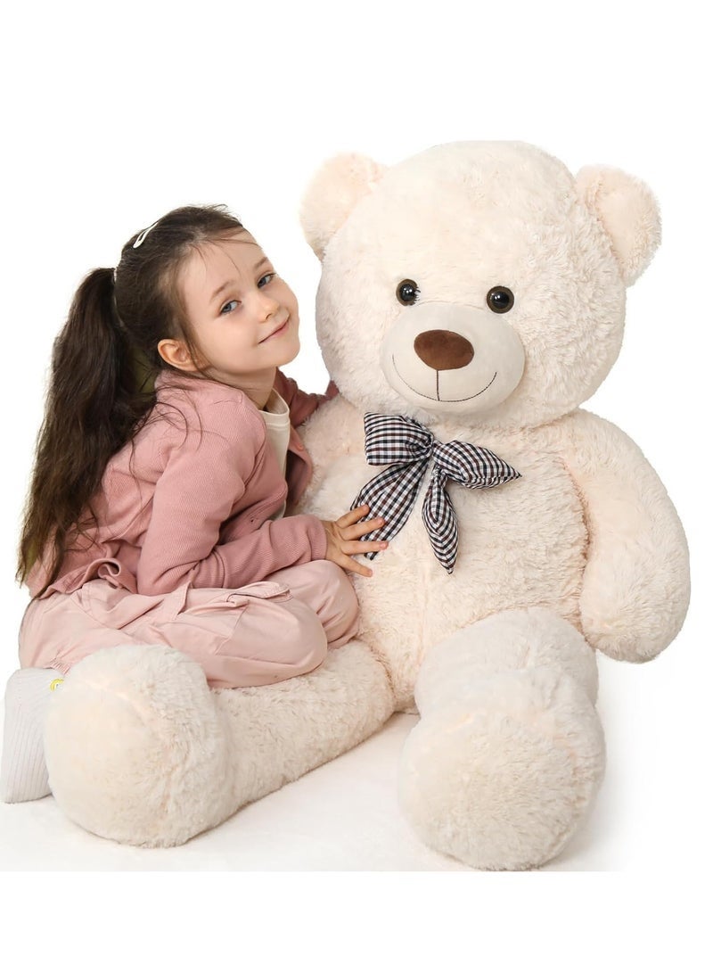 Arabest Cute Teddy Bear, Ultra Soft Plush Doll with Skin Friendly Fabric, Large Size Stuffed Bear for Anniversary, Holiday Day Gift, Birthday Gift, 100cm (White) - Image 2