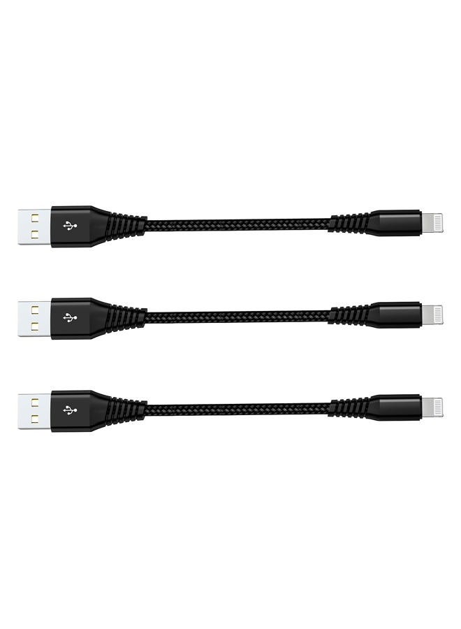 esbeecables [Apple MFi Certified] Short iPhone Charging Cable(3Pack 8 Inch),USB to Lightning Charger Cord for Apple,Nylon Braided Fast Charging Data Syncing Cable for iPhone 14/13/12/11/XS/XR/X/8/7/6/iPad/Airpods - Image 1