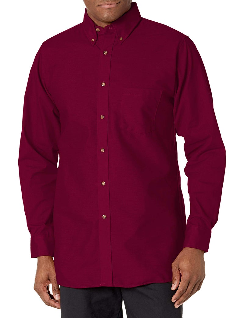 Red Kap mens Poplin dress shirts Burgundy XXLarge US