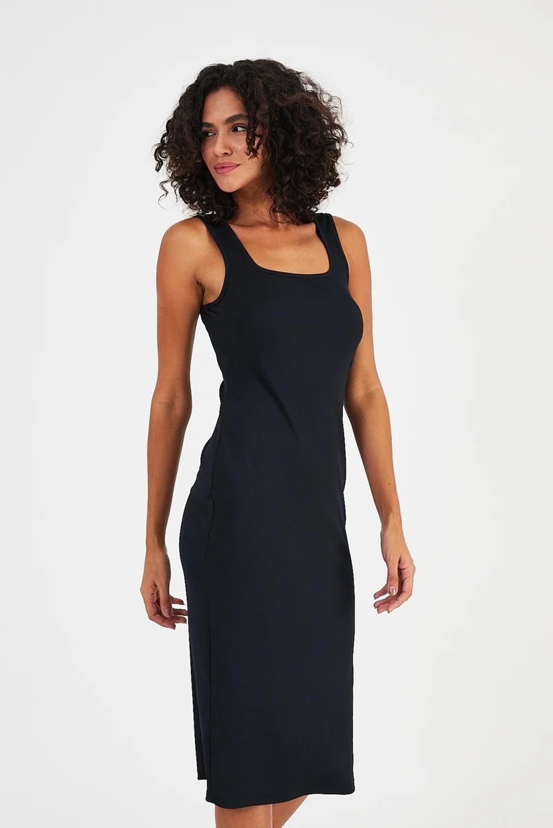 Alexander Gardi Sleeveless Ribbed Dress