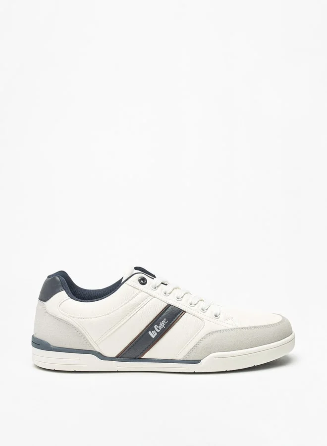 Lee Cooper Men's Logo Detail Sneakers with Lace-Up Closure