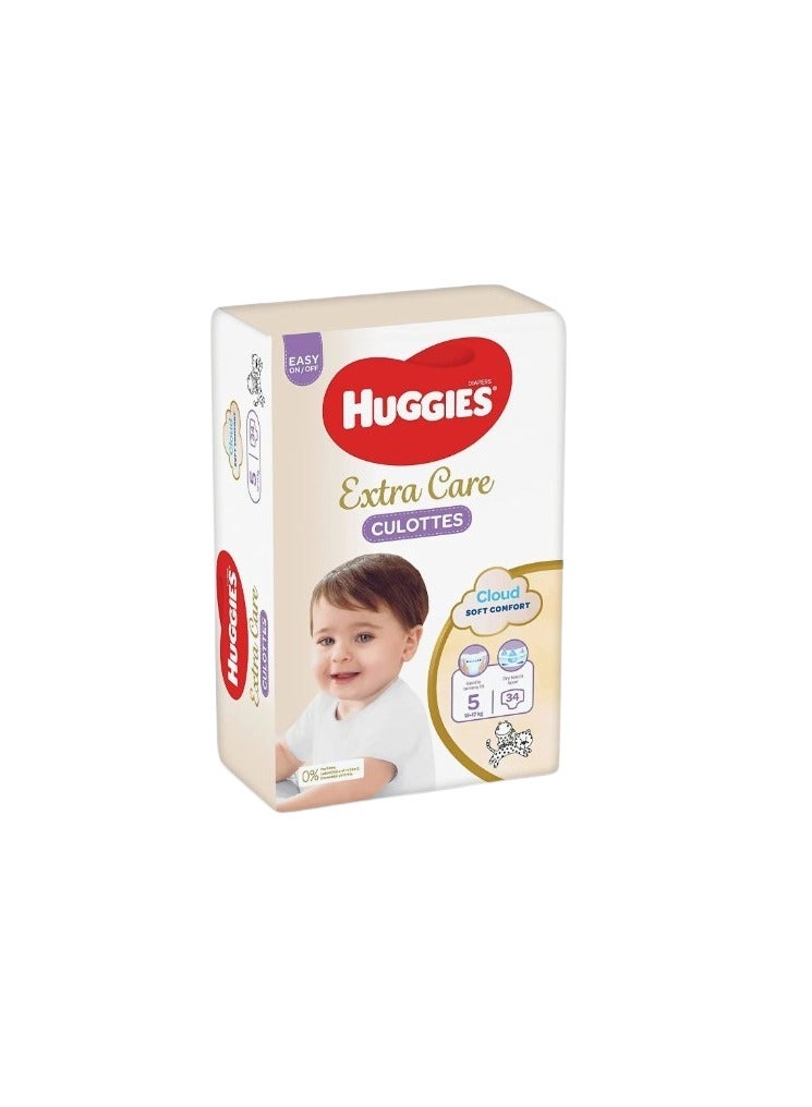 HUGGIES Huggies, Extra Care Culottes, Size 5, 12-17 kg, 34 Diaper Pants - Image 1