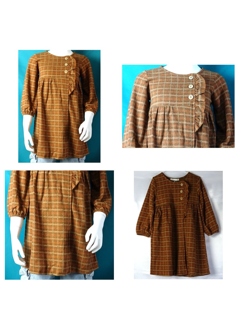 شلــــتر صناعة تركية فاخرة؛ فستان للبنات باكمام طويلة من مجموعة شلـــتر 35620 - Image 1