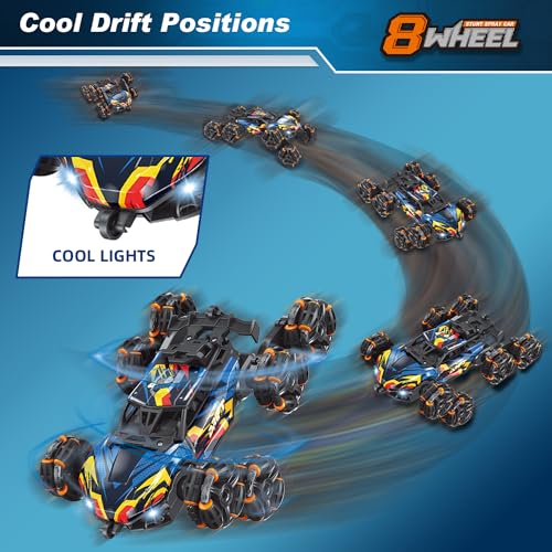 NEXBOX Cool 8 Wheels Hand Controlled rc Stunt Car Toys, Gesture Sensing Remote Control Cars for Boys Age 6 7 8-12 13 14 Year Old, Birthday Gifts Ideas for Kids - Image 3