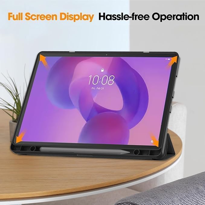 ProElite Cover for Lenovo Idea Tab Pro 12.7 inch 2025 case Cover, Soft Flexible Flip Case Cover for Lenovo Idea Tab Pro 12.7 inch 2025 [Recoil Series] - Lavender - Image 4