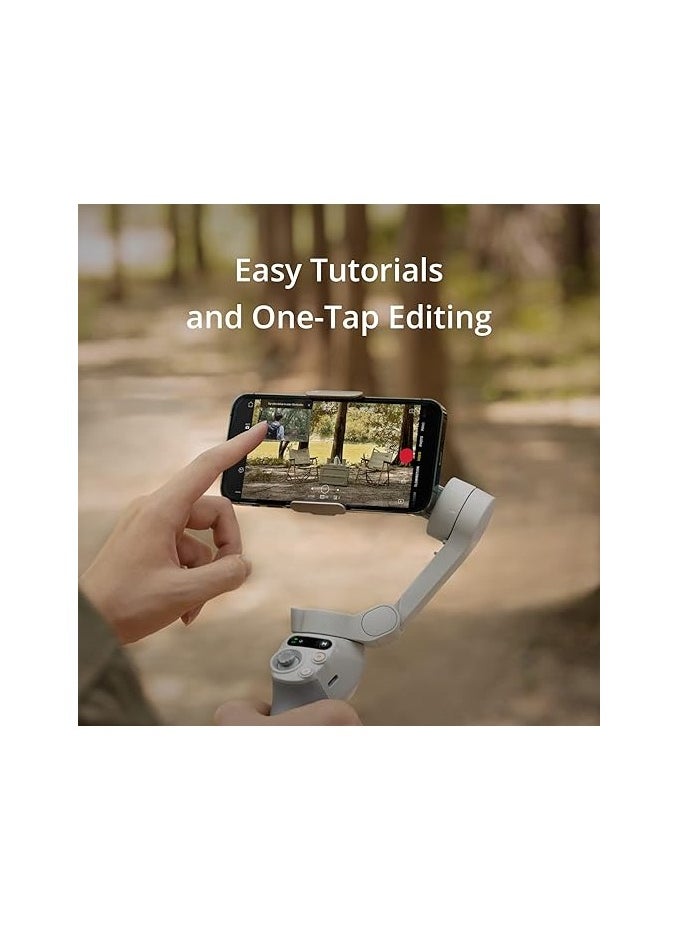 dji - DJI OSMO Mobile SE Intelligent Gimbal, 3-Axis Phone Gimbal, Android and iPhone Gimbal, Vlogging Stabilizer YouTube and TikTok Videos, UAE Version with Official Warranty Support - Image 1