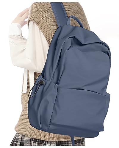 UPPACK Backpack For Women Men School Aesthetic Lightweight College Backpack for Boys Girls Book Bag Casual Daypack Laptop Gym Backpacks Bluish purple - Image 1