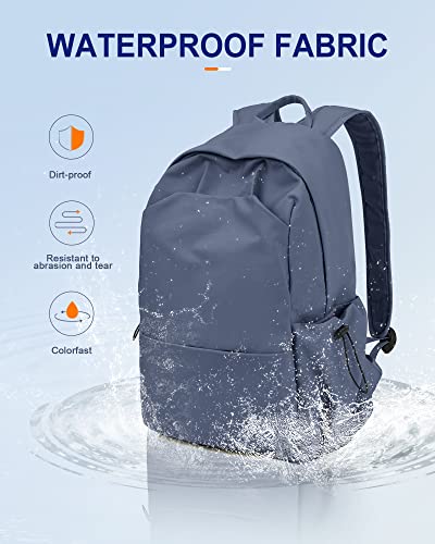UPPACK Backpack For Women Men School Aesthetic Lightweight College Backpack for Boys Girls Book Bag Casual Daypack Laptop Gym Backpacks Bluish purple - Image 5