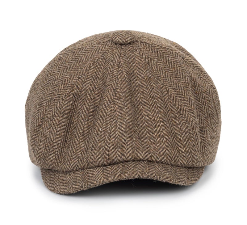 XuoAz Kids Boys Wool Newsboy Cap - Vintage Tweed Flat Beret Cabbie Hat for Toddler Boys Girls Pageboy(for 4 to 9 Years) - Image 2