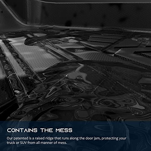 Feelon حصائر أرضية FEELON متوافقة مع تويوتا كامري 2018-2023، 5 مقاعد مع حصائر حماية من الطقس، بطانة أرضية مخصصة، ملحقات داخلية للسيارات باللون الأسود - Image 2