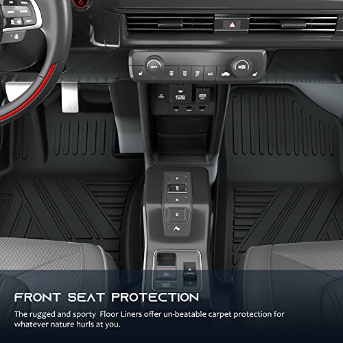 Feelon حصائر أرضية FEELON متوافقة مع تويوتا كامري 2018-2023، 5 مقاعد مع حصائر حماية من الطقس، بطانة أرضية مخصصة، ملحقات داخلية للسيارات باللون الأسود - Image 5