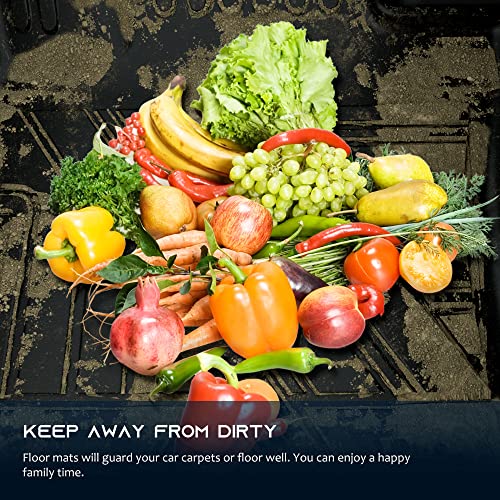 Feelon حصائر أرضية FEELON متوافقة مع تويوتا كامري 2018-2023، 5 مقاعد مع حصائر حماية من الطقس، بطانة أرضية مخصصة، ملحقات داخلية للسيارات باللون الأسود - Image 3