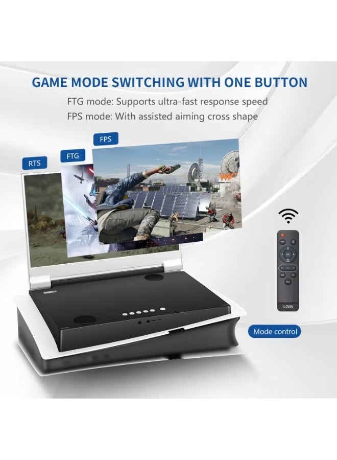 G-STORY شاشة G-STORY المحمولة بحجم 14 بوصة IPS 4k 60Hz للألعاب متكاملة مع PS5 برو (غير مشمولة) 3840×2160 مع 2 منفذ HDMI، FreeSync، مكبر صوت ستيريو مدمج مزدوج - Image 2
