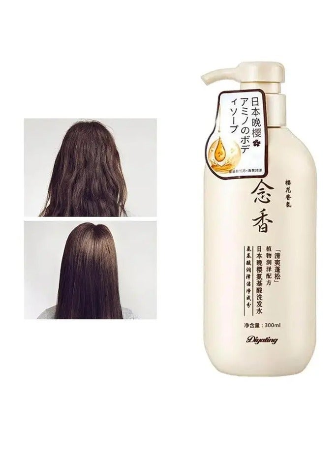 Sakura Japanese Shampoo for Hair Growth, Hair Loss Prevention, and Dandruff Removal 300ml - Image 1